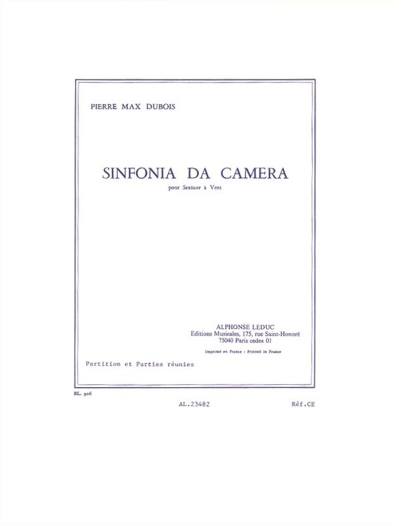 Sinfonia da Camera, for Wind Sextet